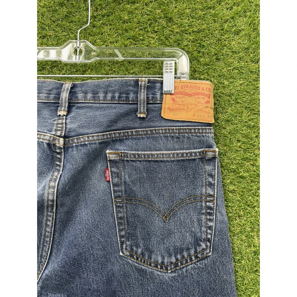 Vintage Levis 517 Jeans Mens 36x36 Blue Denim Bootcut Dark Wash USA Red Tab y2k